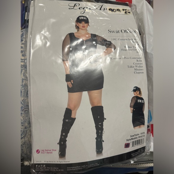 Halloween Disguise Swat Officer Whole Kit Sz 1X/2X Unused in package - Picture 5 of 8
